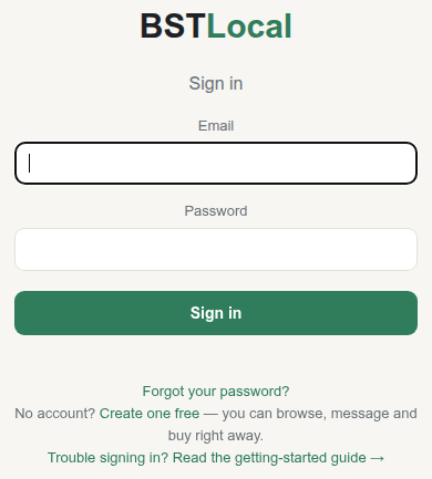 The sign-in form